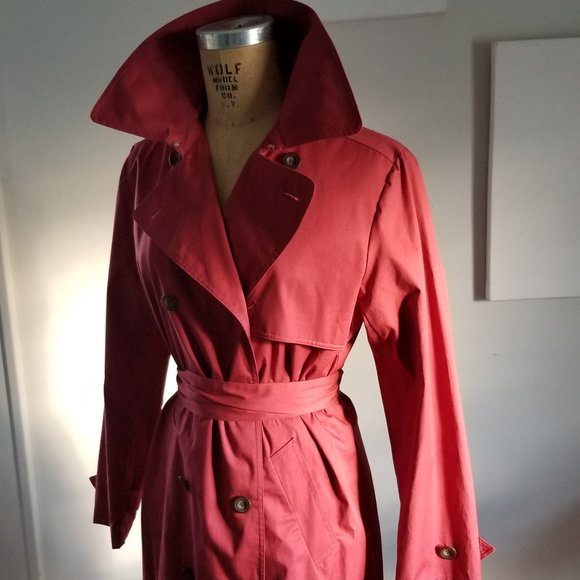 Garnet Hill Double Breasted Belted Trench Jacket - Picture 12 of 16